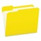 Pendaflex Double-Ply Reinforced Top Tab Colored File Folders 1/3-Cut Tabs Letter Size Yellow 100/Box